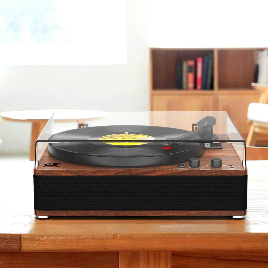 Vintage Record Player with Built in Speakers, Wireless Bluetooth 並行輸入品｜lucky39｜04