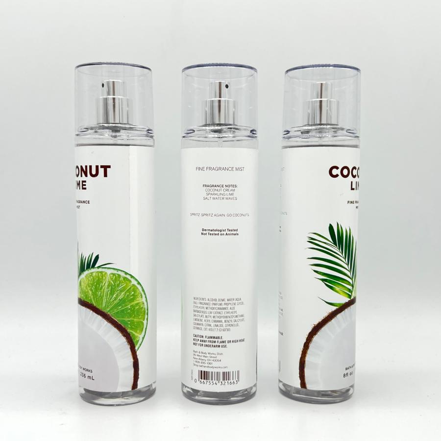 Bath & Body Works Coconut Lime Fine Fragrance Mist 3 Piece Bundl 並行輸入品｜lucky39｜07