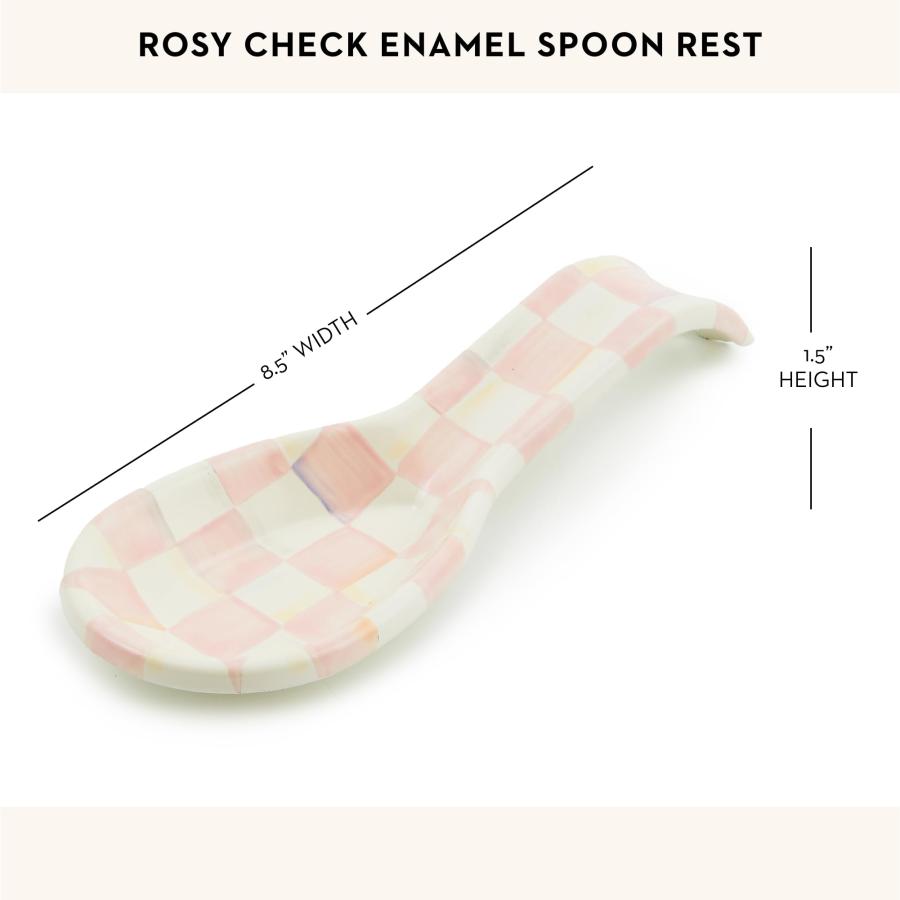 Rosy Check スプーンレスト MACKENZIE CHILDS Rosy Check Enamel Spoon Rest, 並行輸入品｜lucky39｜10