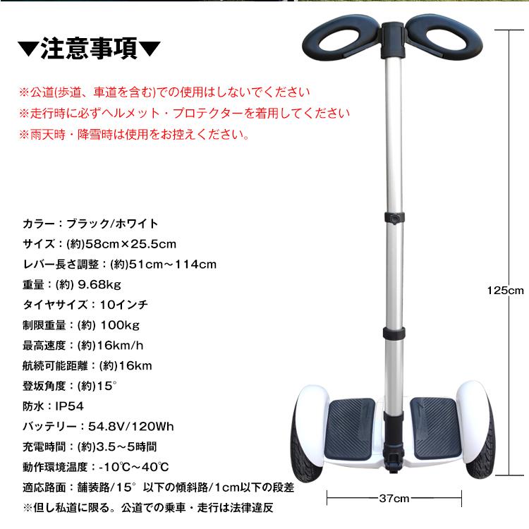 セグウェイ式車両 ハンドル付き 電動 バランス スクーター ホイール 10インチ ハンズフリー キックボード スケートボード Bluetooth Led ライト Ad253 Ad253 Lucky9 通販 Yahoo ショッピング