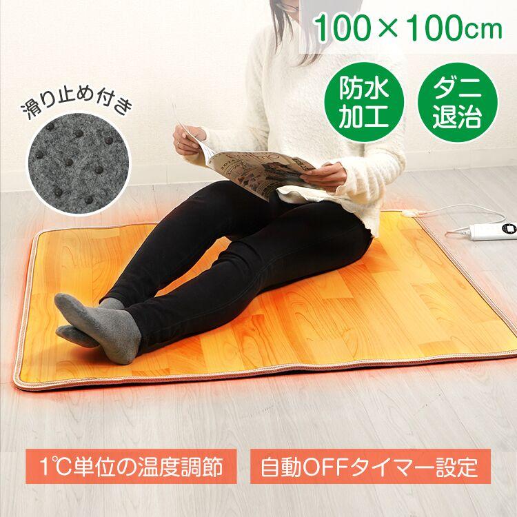 これからの季節に！ホットカーペット ホットクッション 厚手 2段階温度調節 60×60cm 正方形 電気