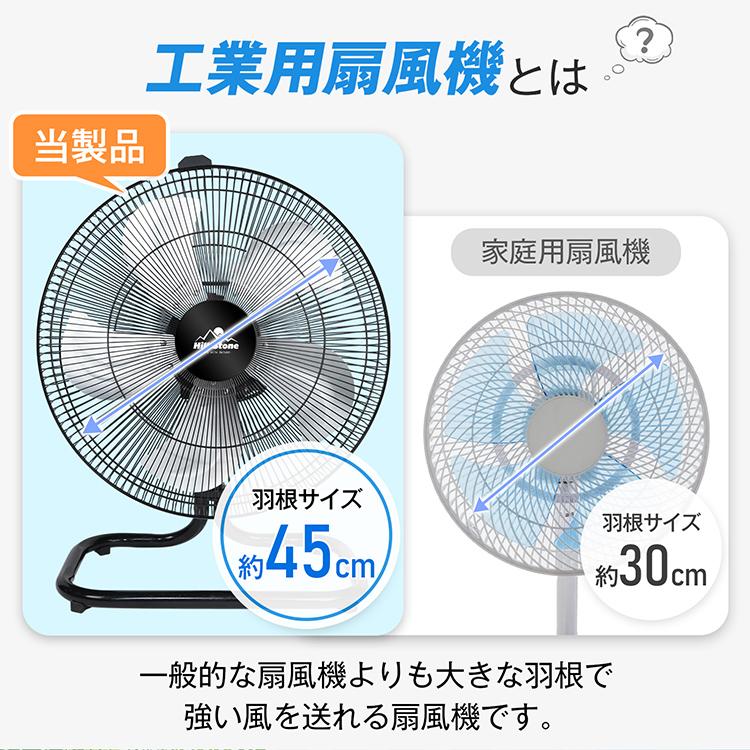首振り扇風機 工業用 業務用 扇風機 アルミ 省エネ 風量5段階調節 首