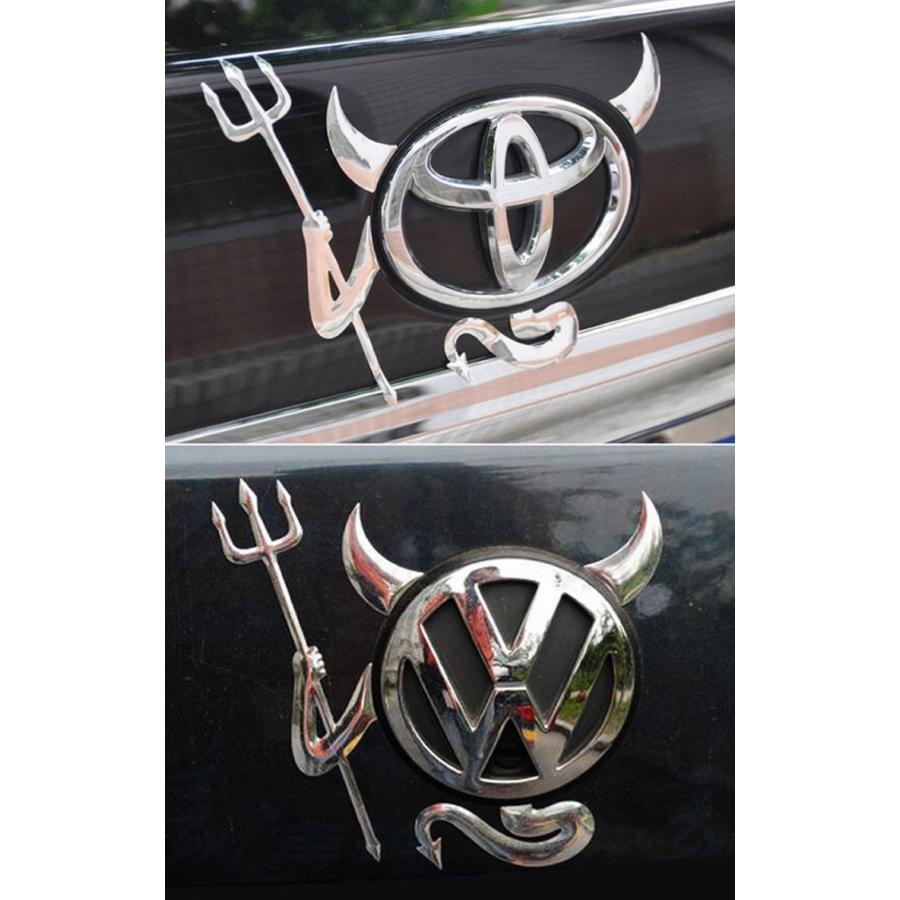 エンブレム ステッカー シール 外装装飾 車 カー用品 デビル エンジェル 悪魔 天使 ドレスアップ E024 E024 Lucky9 通販 Yahoo ショッピング