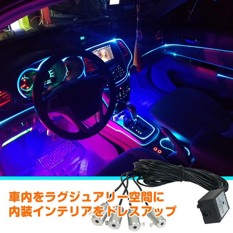 アンビエントライト 車 Rgb 音に反応 Led リブ付き アクリルファイバー 6m 音センサー Dc12v 内装 インテリア ドレスアップ カー用品 Ee253 Ee253 Lucky9 通販 Yahoo ショッピング