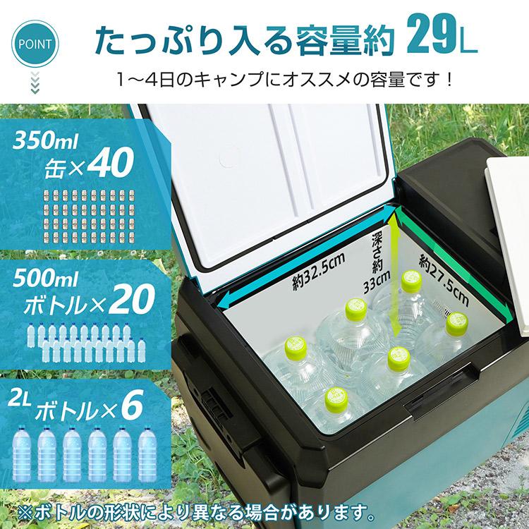 車載 冷蔵庫 冷凍庫 車用 大容量 29L -22℃〜20℃ 急速冷凍 急速冷却