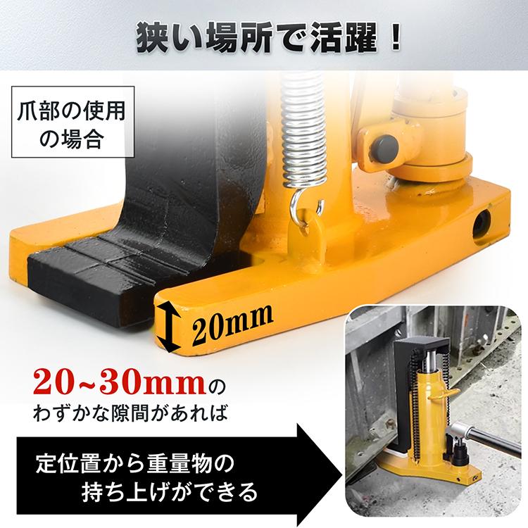 油圧ジャッキ 爪つき油圧ジャッキ 爪部 5t ヘッド部 10t 爪ジャッキ 爪