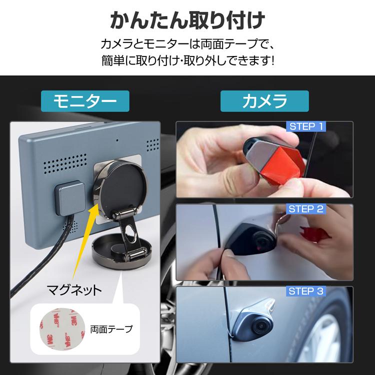 サイドカメラ ドラレコ ドライブレコーダー リアビューカメラ 左右
