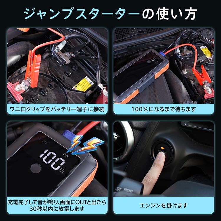 ジャンプスターター バッテリー上がり スーパーコンデンサ搭載 カー