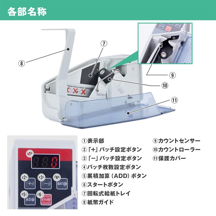 ハンディー札カウンター 電動 紙幣カウンター お札 紙幣 マネー