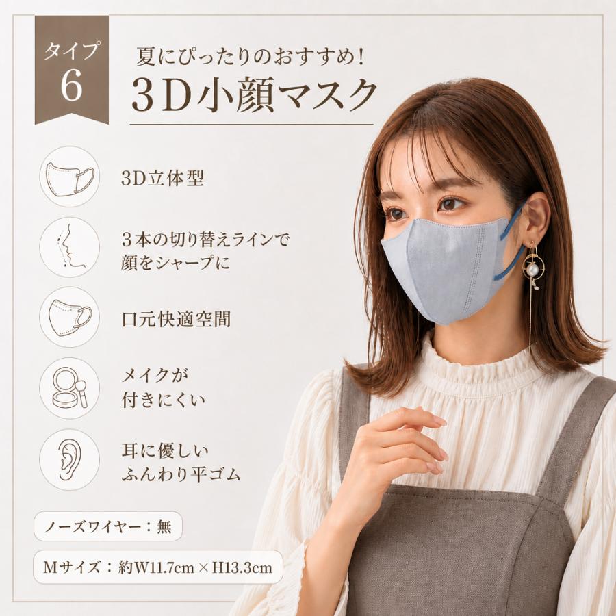 マスク 不織布 20枚マスク 小顔マスク 血色マスク 立体マスク カラー