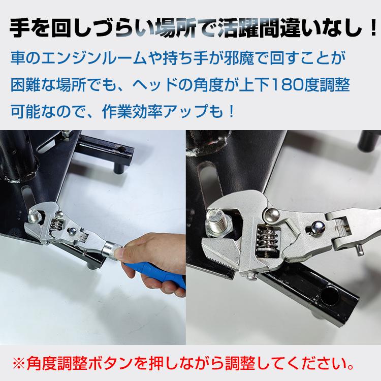 ラチェット式 モンキーレンチ 角度調整可能 口幅31mm 工具 レンチ