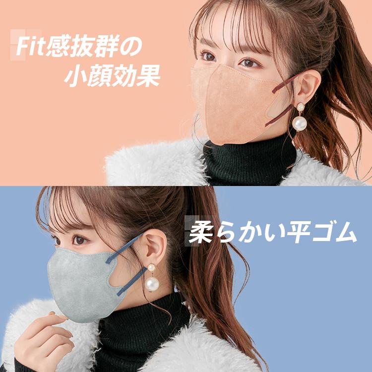 【40セット送料無料】小顔マスク 30枚 大人用 平ゴム5mm 耳が痛くならない クーポン有 マスク クーポン 不織布 40枚 3D 立体 耳紐 バイカラー