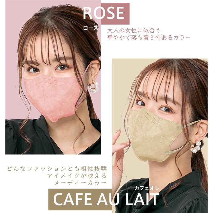 小顔マスク 3D 3D立体マスク バイカラー マスク 20枚 小さめ 血色