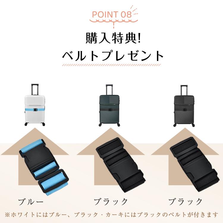 スーツケース キャリーケース 24インチ フロントオープン USBポート