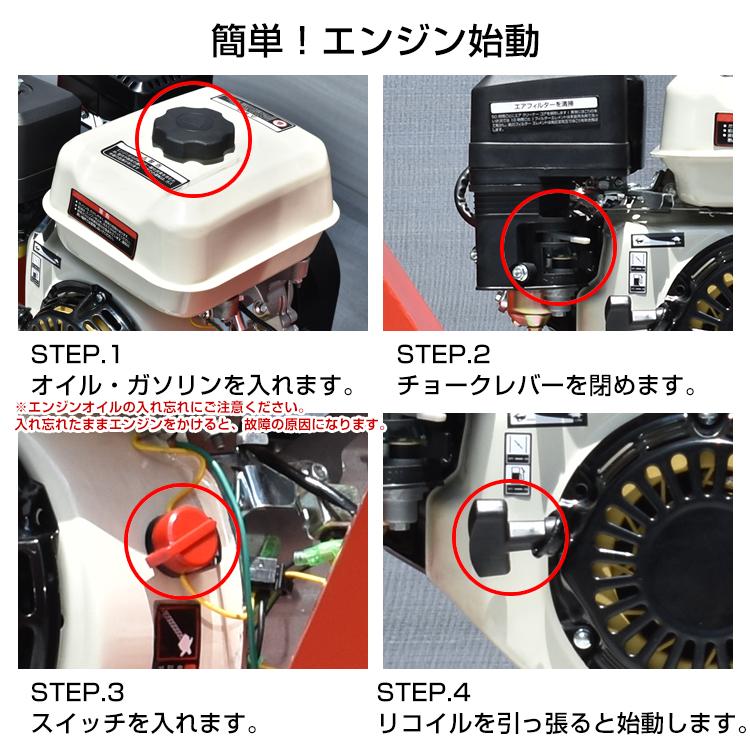 エンジン式 粉砕機 最大粉砕径60mm ウッドチッパー 7.5馬力 ガソリン 4