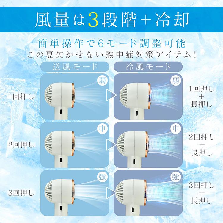 ハンディファン 冷却プレート 首掛け 扇風機 3600mAh 冷却 ミニファン 長時間連続稼働 ポータブル 3段階風量調節 ハンズフリー 小型 USB充電 sg203｜lucky9｜14