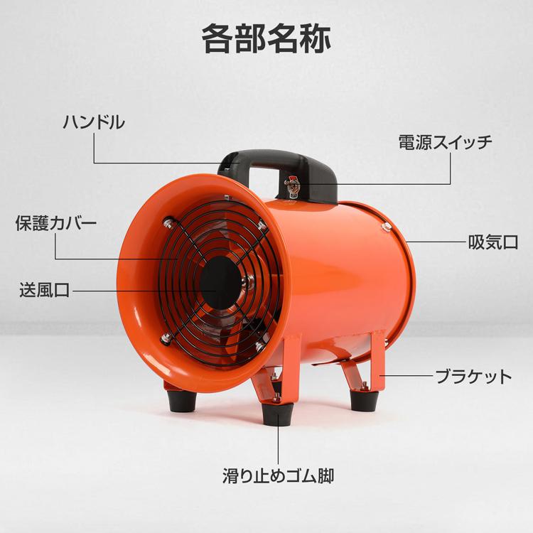 ダクトファン ダクトホース 5m 排送風機 ダクト 口径200mm 業務用
