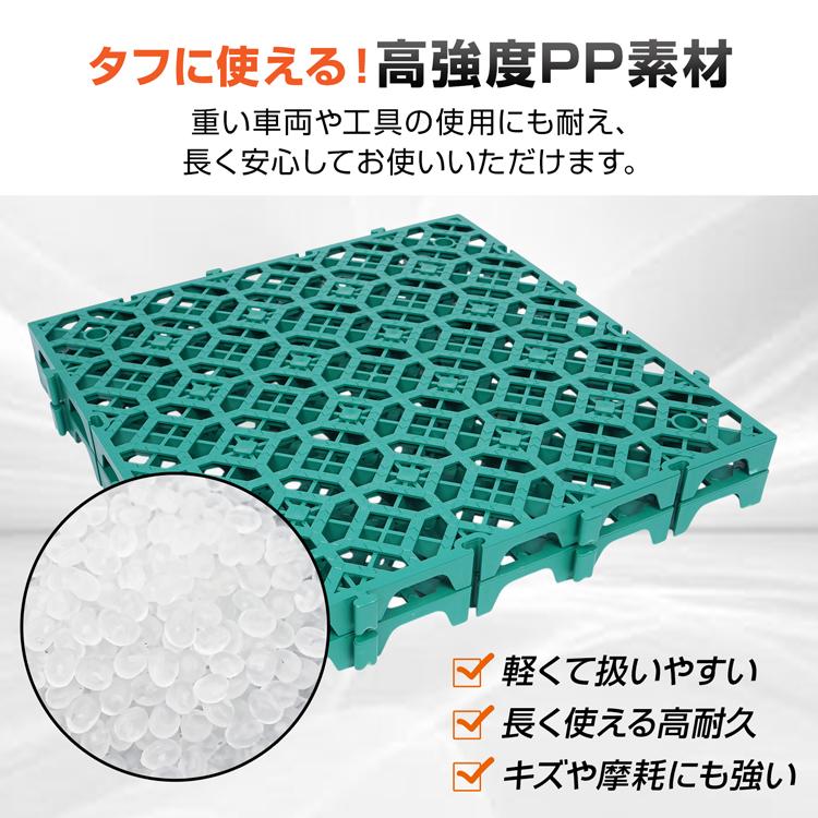ガレージタイル 20枚セット フロアタイル 厚さ3cm 40cm 頑丈 耐荷重10t