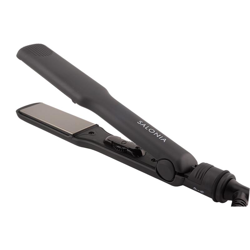 SALONIA スチームモイスチャーストレートアイロン耐熱ケース付き ブラック Amazon | SALONIA サロニア スチームモイスチャーストレート