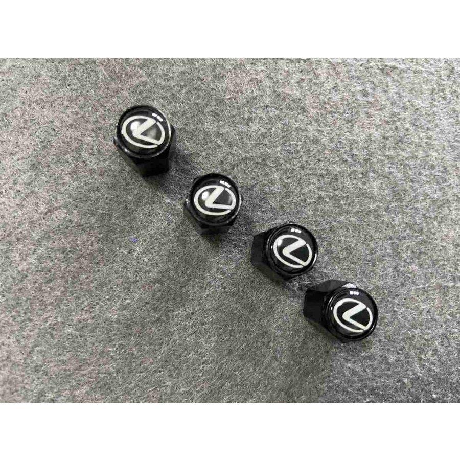 送料無料 407 Lexus レクサス用 4個セット アルミ製 ブラック エアバルブキャップ ホイール 車のタイヤバルブキャップカバー 手数料無料