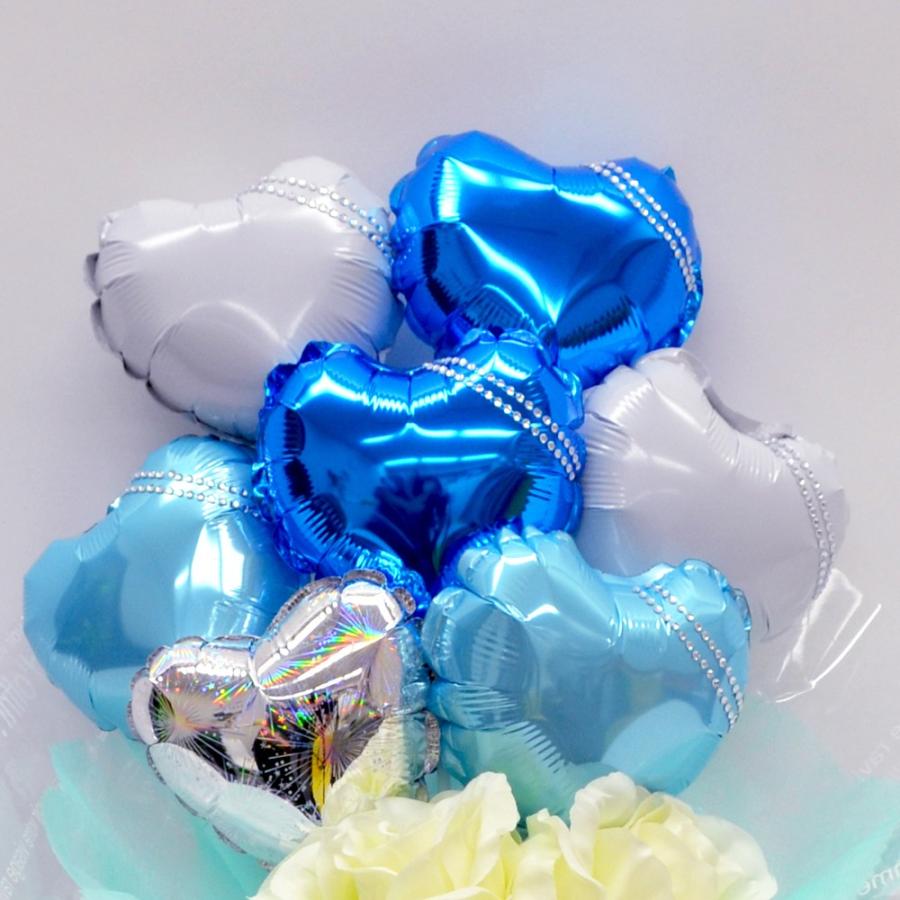 バルーンブーケ(ダブルブルー) : ギフトバルーンLUCKYDUCKY