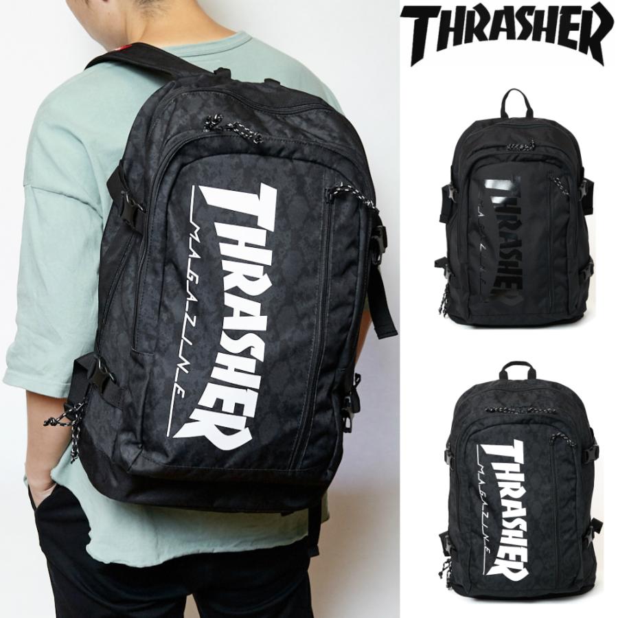 新発売の Thrasher リュック Thrasher リュック スラッシャー バックパック スラッシャーマガジン マグロゴ プリント デイパック 3ポケット 撥水 Backpack 30l バッグ 新発売の Farmaequiposgeko Cl