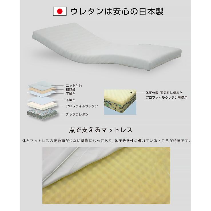 介護ベッド 電動ベッド電動ベッド 楽ちん3 (セミダブルサイズ) 介護向け 3モーターベッド 電動リクライニングベッド リクライニング 介護ベット_14
