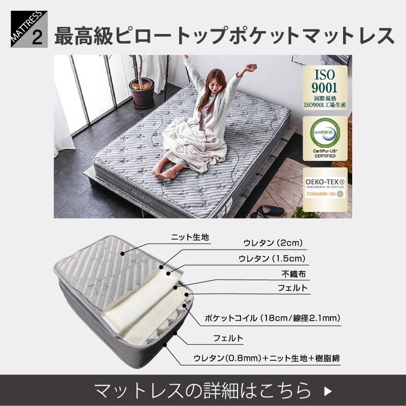 ART 高品質 チェストベッド ベッド セミダブル 収納 宮付き LED ART 高品質 チェストベッド ベッド セミダブル 収納 宮付き LED