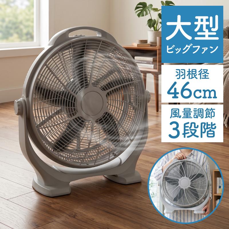 S.Kjapan 新発売 大型 サーキュレーター 46cm 工場扇風機 5枚羽根 風量