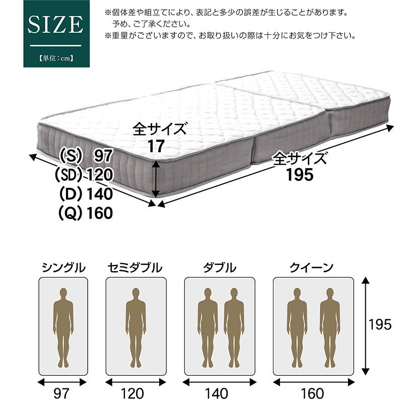 ポケットコイル 三つ折り マットレス シングル セミダブル ダブル 3つ折り 折りたたみ 折り畳み ベッド マット 圧縮 圧縮マットレス-ART クイーン｜luckykagu｜22