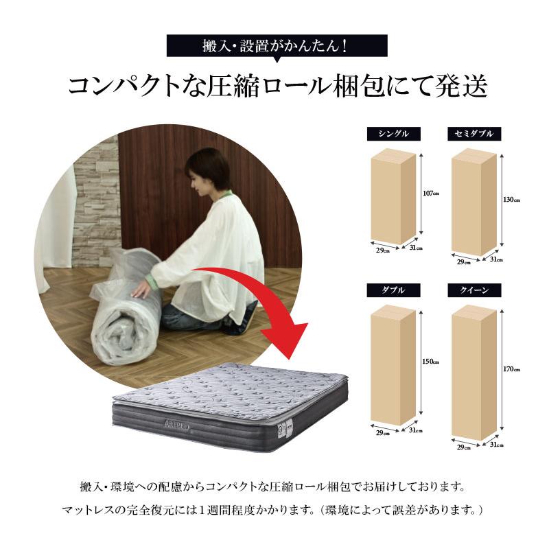 ARTTOWN ダブルサイズ 高級 固め 硬め ピロートップ付き ポケット