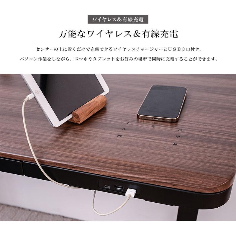 電動昇降デスク 昇降デスク 昇降 高さ調節 幅115cm パソコンデスク 