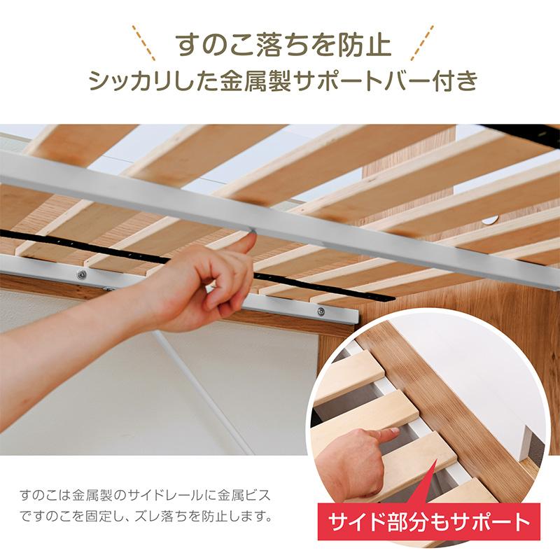 特殊 高反発マットレス付き ロフトベッド ロータイプ 木製 コンパクト 組み替え 大人用 シングル デスク付 コンセント付 ベッド フレンズ -ART