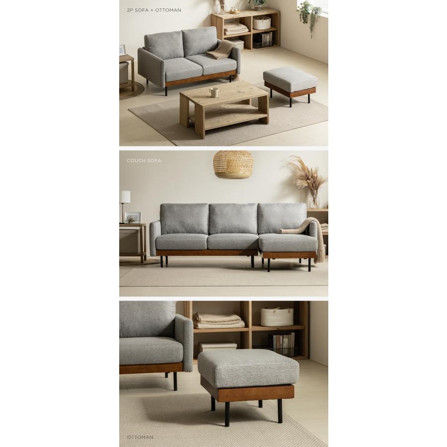 ART 新発売 ソファセット カウチソファー オットマン付き 木枠 ART 新発売 ソファセット カウチソファー オットマン付き 木枠