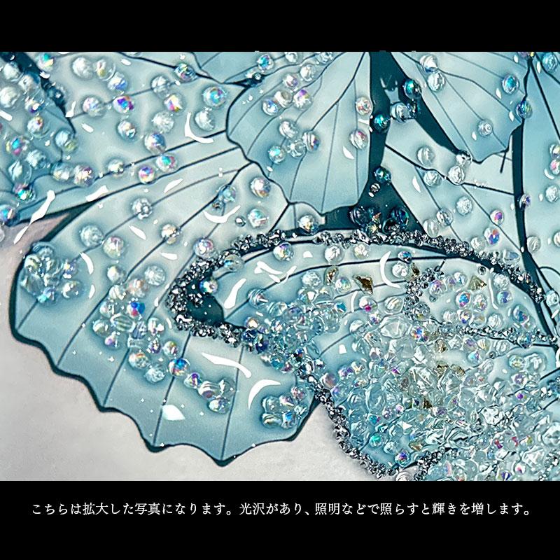水晶パネル アートパネル 水晶絵 60×80cm 金フレーム付き 女性