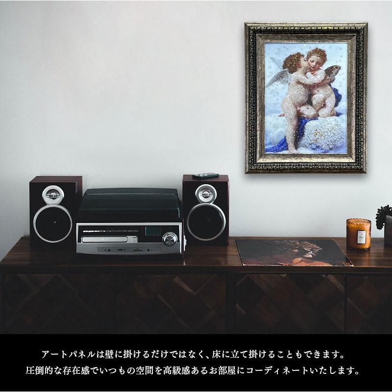 水晶パネル アートパネル 42×52cm 名画 エンジェル フレーム付き