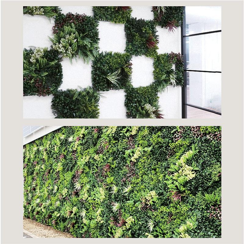 新発売 フェイクグリーン 4枚セット 観葉植物 フェイク 人工観葉植物 造花 壁掛け インテリア 外壁 壁面緑化 緑化パネル｜luckykagu｜05