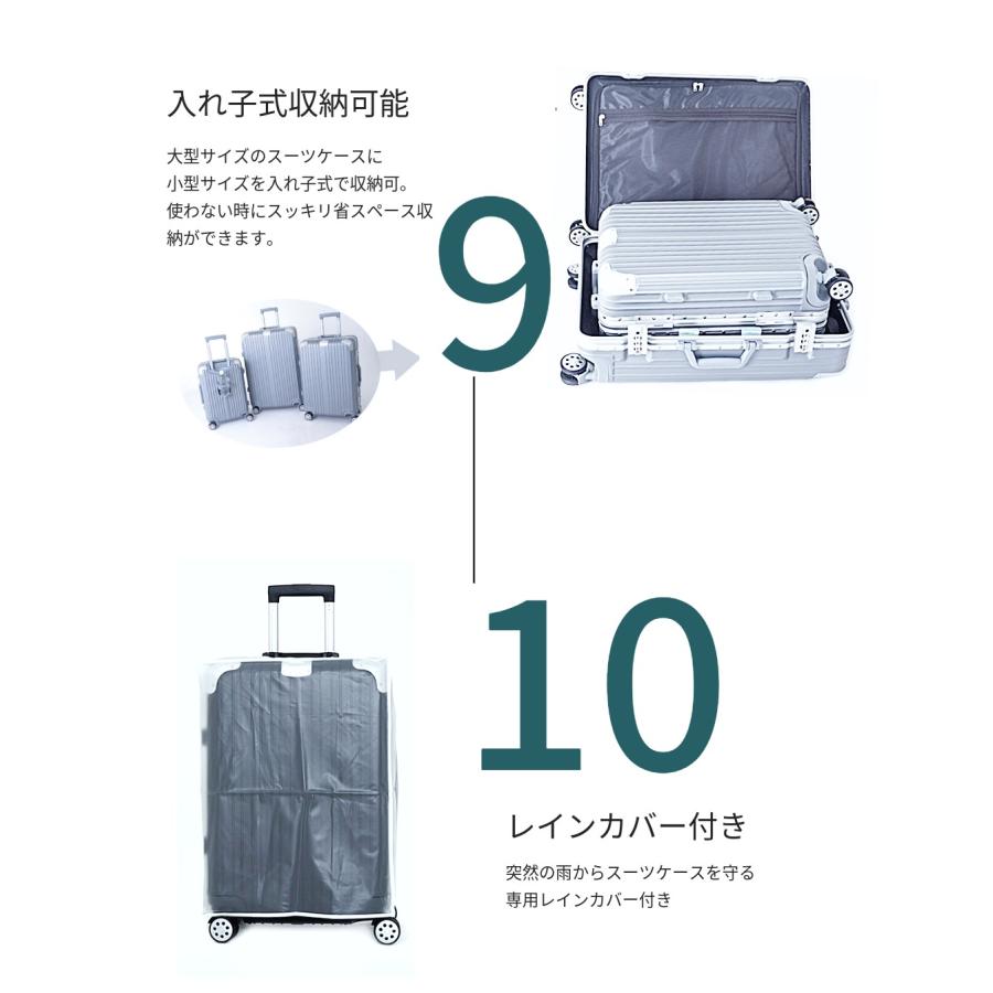 FANCY WONDERLAND キャリーケース 95L ブルー FANCY WONDERLAND スーツケース Lサイズ 軽量 拡張機能 キャリーケース
