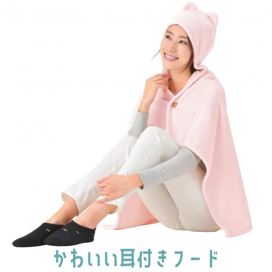 ブランケット 着る 耳付き アニマル くま 可愛い 着る毛布 ルームウェア 着ぐるみ レディース ポンチョ 部屋着 暖かい もこもこ 大人 子ども 爆買 |  | 06