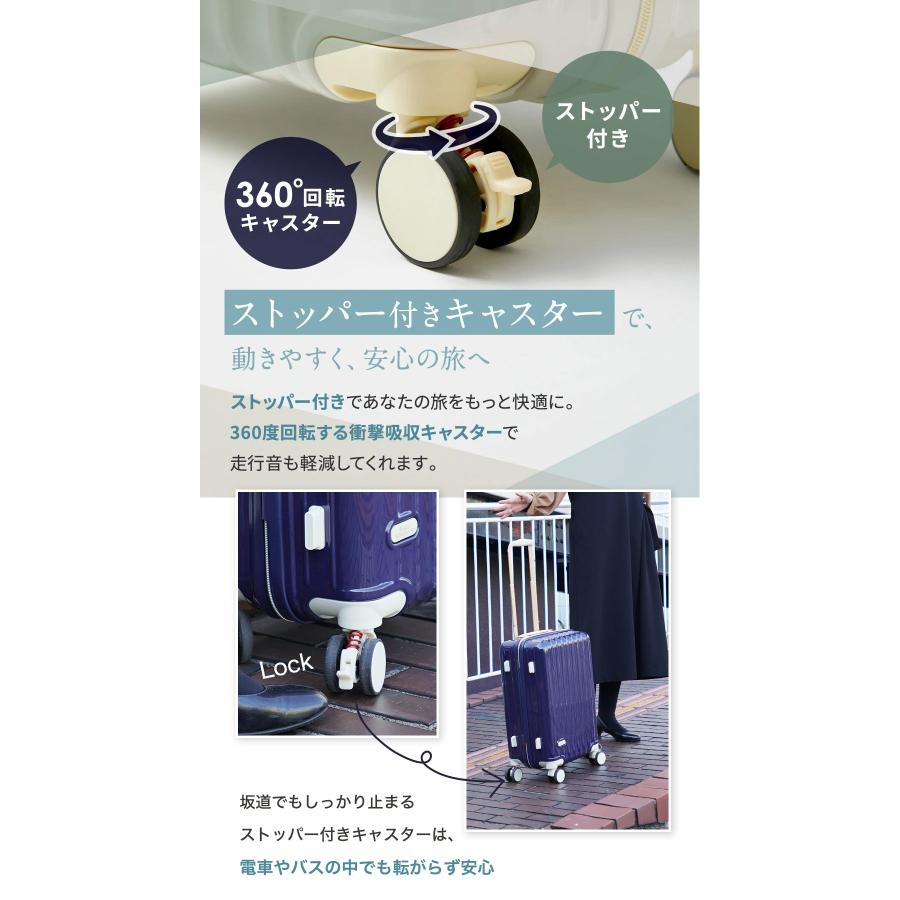 FANCY WONDERLAND スーツケース m キャリーケース mサイズ 軽量 大容量