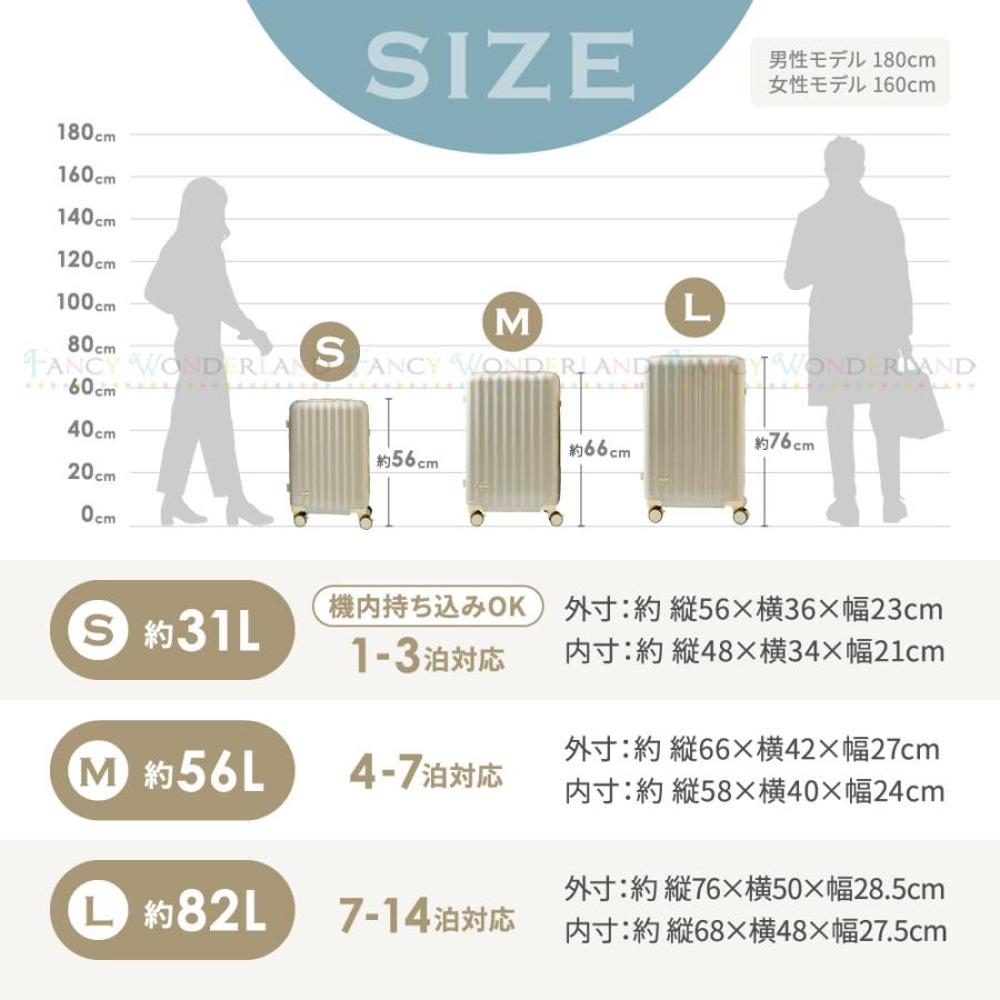 スーツケース 機内持ち込み usb 軽量 充電 ストッパー付 キャリーケース sサイズ 小型 s fancywonderland ty2210-s TSAロック 2泊3日 おしゃれ かわいい｜luckypanda｜22