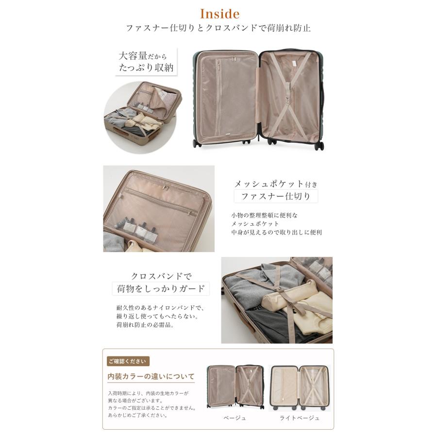 FANCY WONDERLAND 3点セット スーツケース s m l 拡張 軽量 キャリー