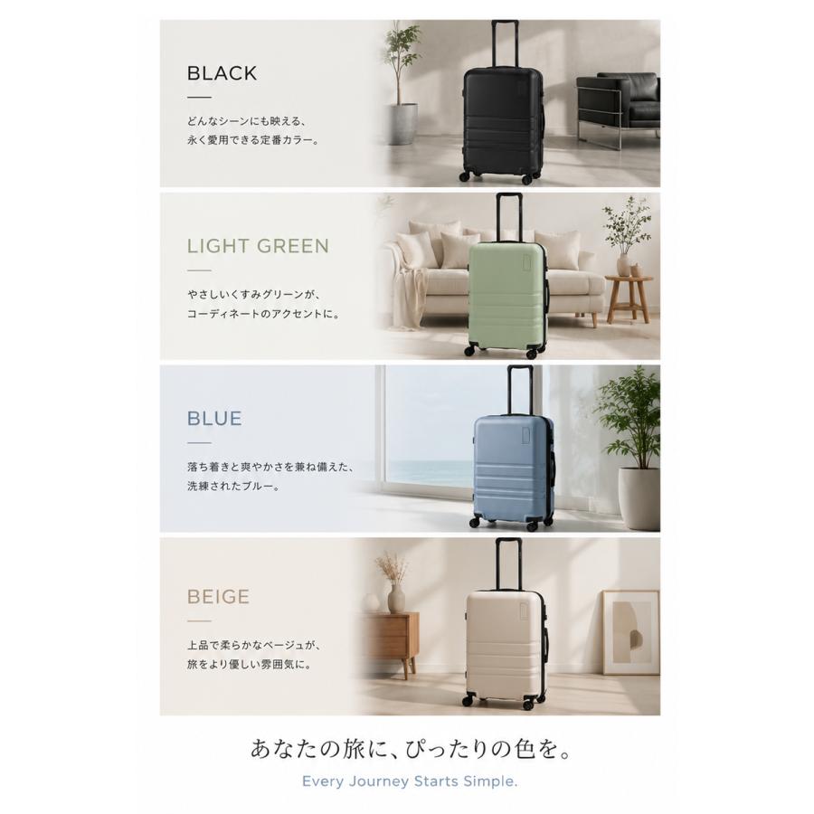 FANCY WONDERLAND スーツケース s m l 拡張 キャリーケース 軽量 TSA