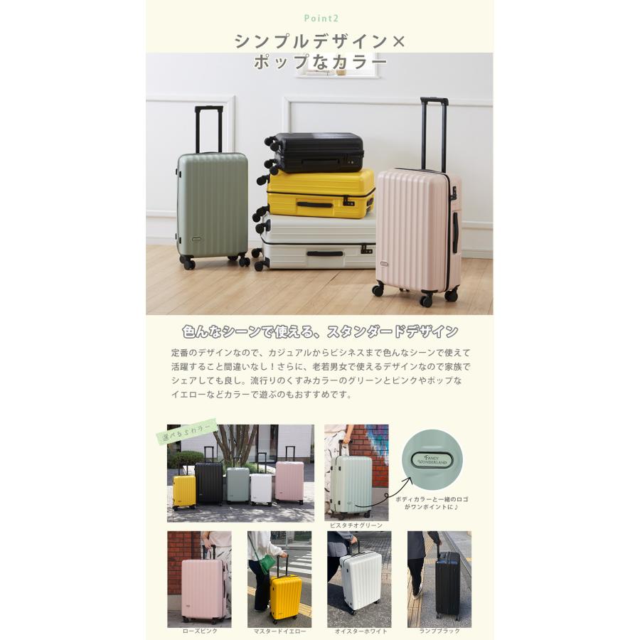 FANCY WONDERLAND スーツケース m キャリーケース mサイズ 軽量 FANCY WONDERLAND スーツケース m キャリーケース mサイズ 軽量