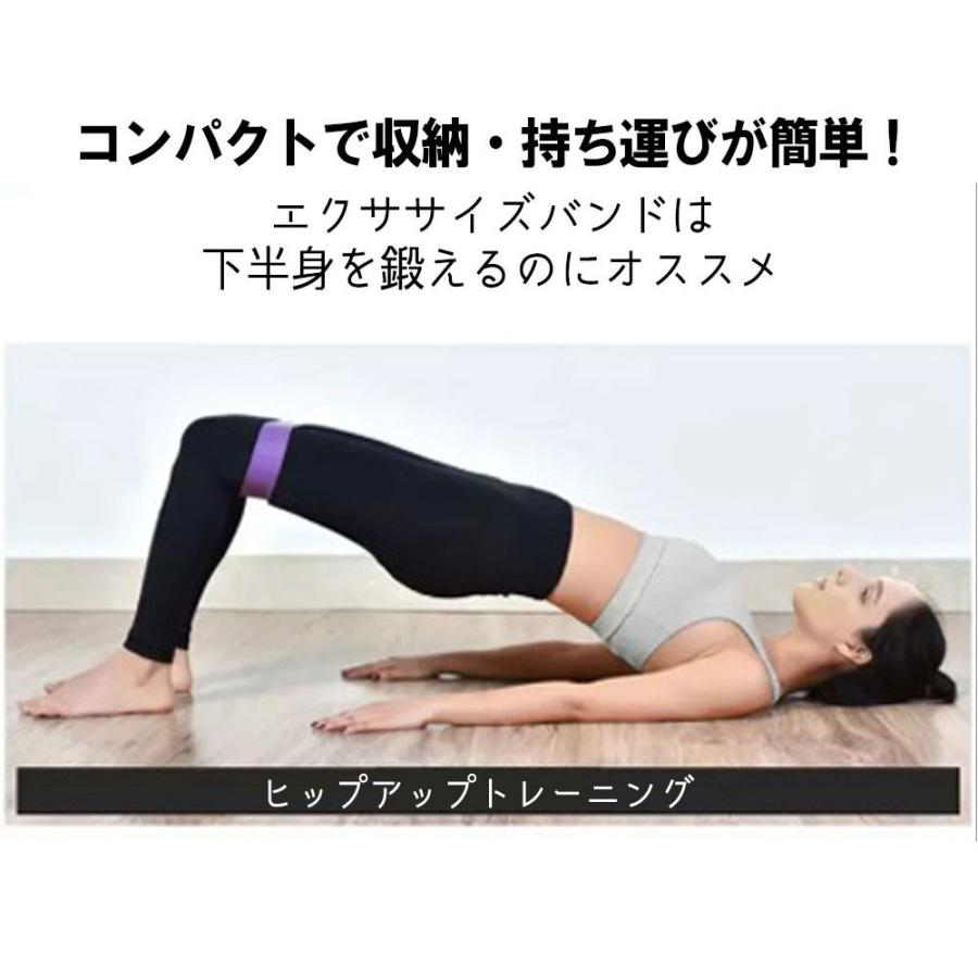 エクササイズバンド トレーニングチューブ フィットネスチューブ ゴムバンド ヨガバンド 強度別5本セット 自宅トレーニング|luckypanda|06