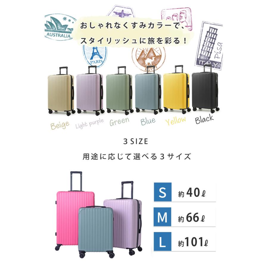 FANCY WONDERLAND スーツケース m 軽量 キャリーケース Mサイズ 中型