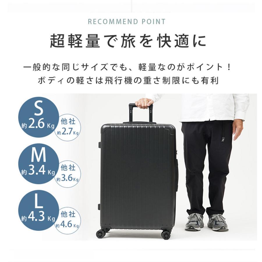 スーツケース m 軽量 キャリーケース Mサイズ 中型 トランクケース 旅行 4泊 5泊 7泊 大容量 TSA 静音 耐久性 おしゃれ かわいい 修学旅行 ty2506-m 爆買の画像