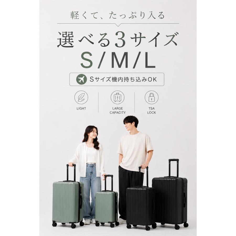 スーツケース s 軽量 機内持ち込み キャリーケース sサイズ tsa キャリーバッグ 修学旅行 1泊2日 2泊3日 小型 かわいい トランクケース ty2506-s 爆買の画像