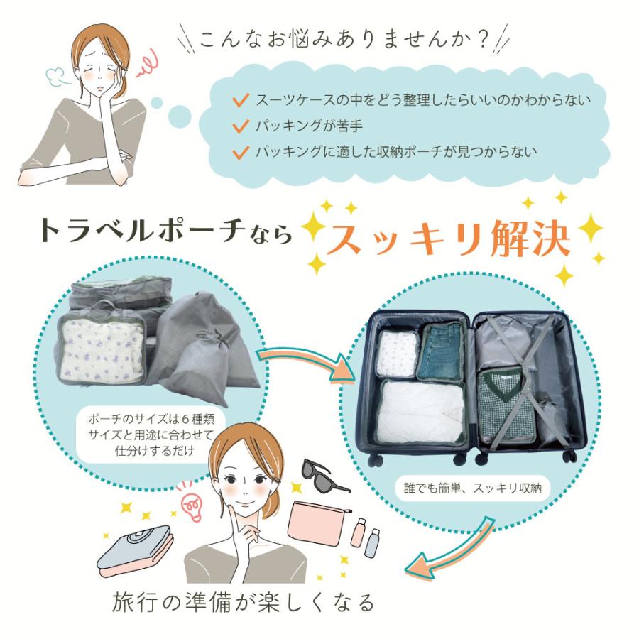 同時購入 収納ポーチ トラベルポーチ 軽量 出張 旅行 便利グッズ 衣類仕分け 便利 スーツケース 整理 爆買 |  | 08