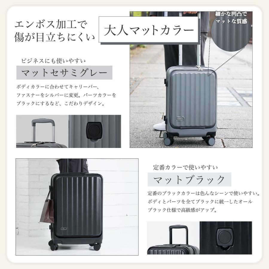 FANCY WONDERLAND スーツケース s 前開き フロントオープン 機内